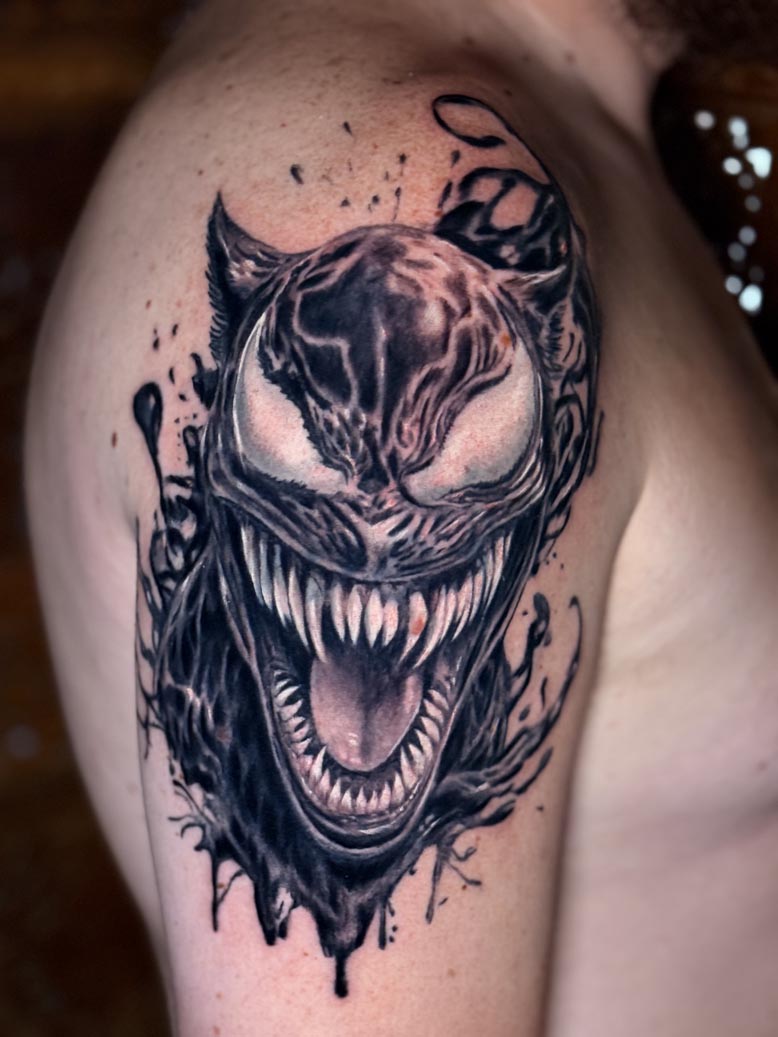 Venom Arm Tattoo